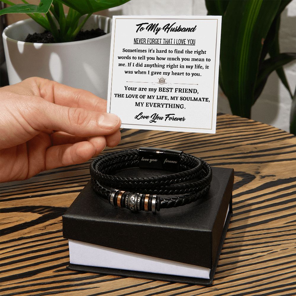 Gave my Heart to you-Men's "Love You Forever" Bracelet
