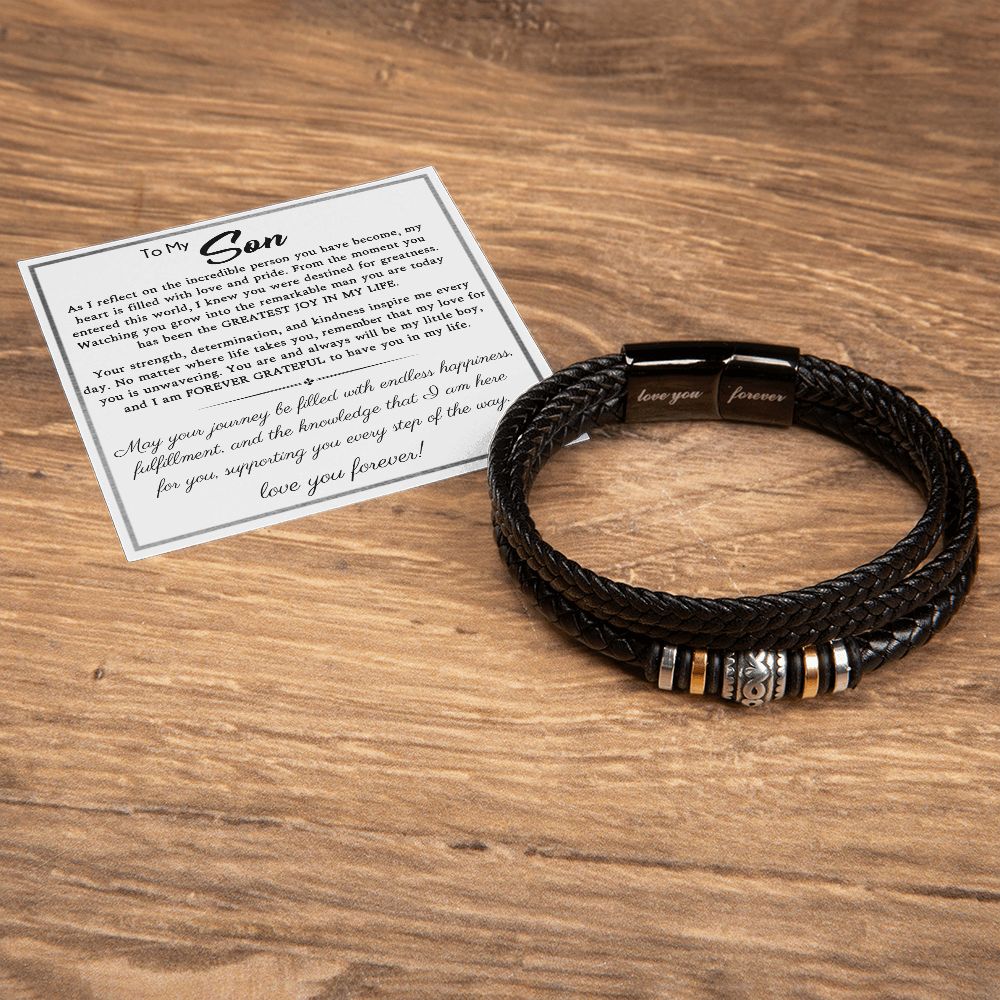To My Son- Mens Love You Forever Bracelet