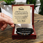 To My Son, Stand Tall- Love you forever- Leather Bracelet