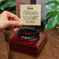 To My Son, Stand Tall- Love you forever Love Mom- Leather Bracelet