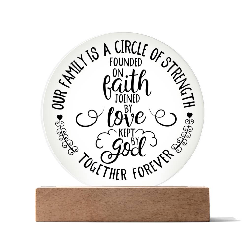 Circle of Strength- Circle Acrylic Plaque