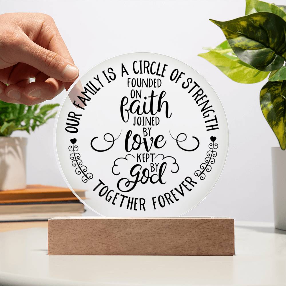 Circle of Strength- Circle Acrylic Plaque