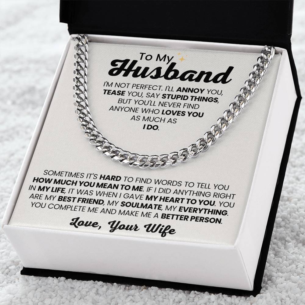 Husband Anniversary Jewelry Gift – You're My Everything Necklace