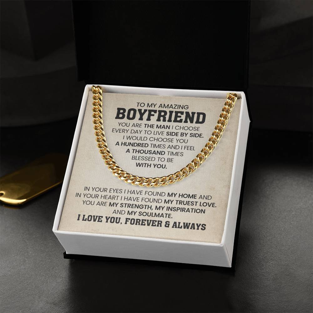 To My Amazing Boyfriend – You're My Man - Anniversary Gift for Him