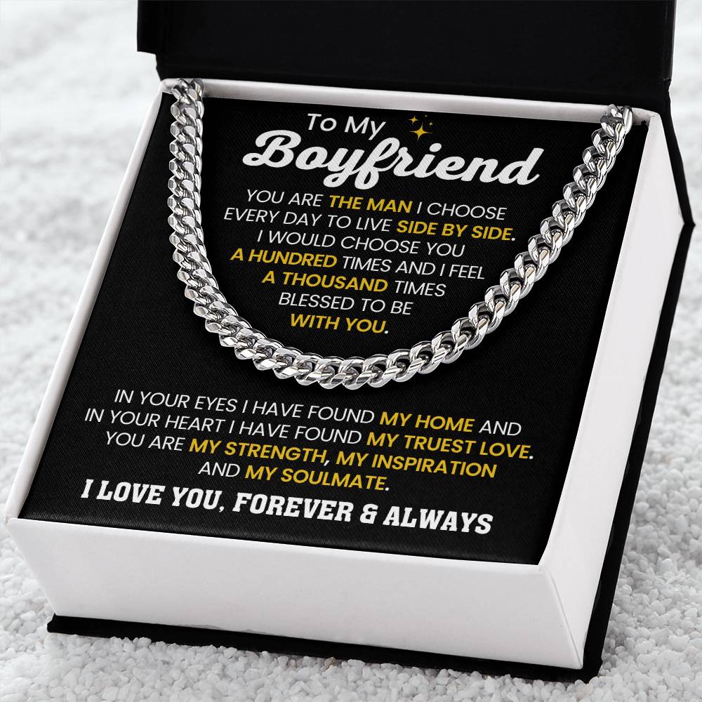 To My Boyfriend - You Are My Soulmate - Necklace Gift for Anniversary