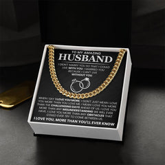 Husband Anniversary Gift – I Love You More - Keepsake Necklace