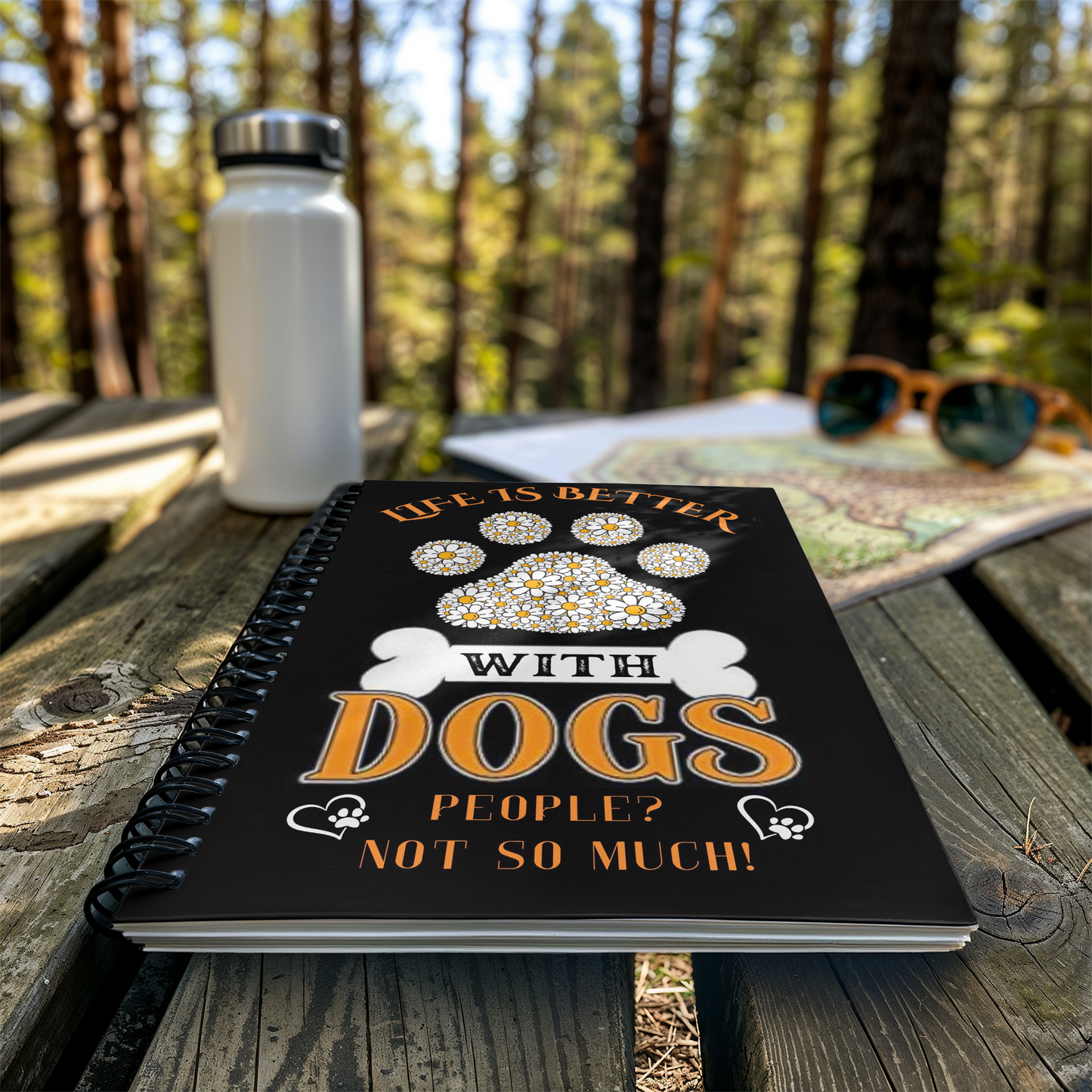 Life is better with Dogs-Graphic Spiral Notebook