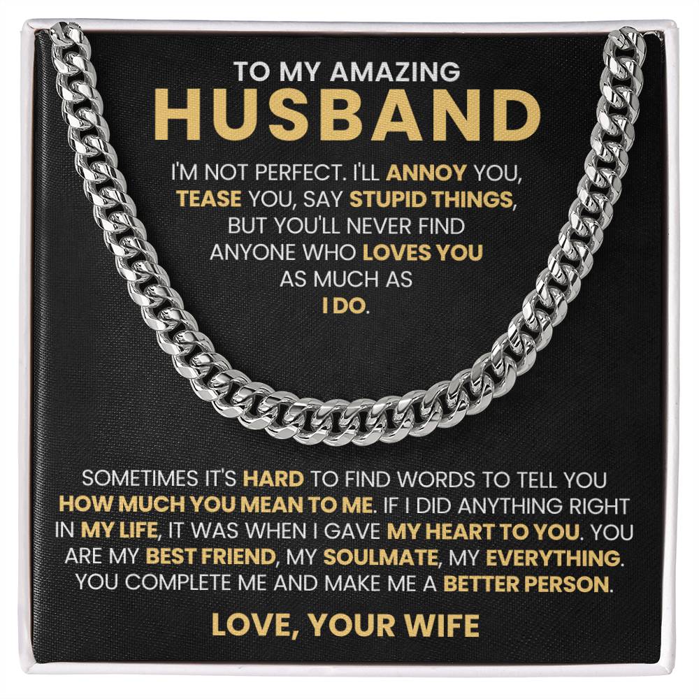 To My Husband – You're My Everything -  Anniversary Gift Jewelry