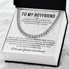 To My Boyfriend - My King - Necklace Gift for Anniversary
