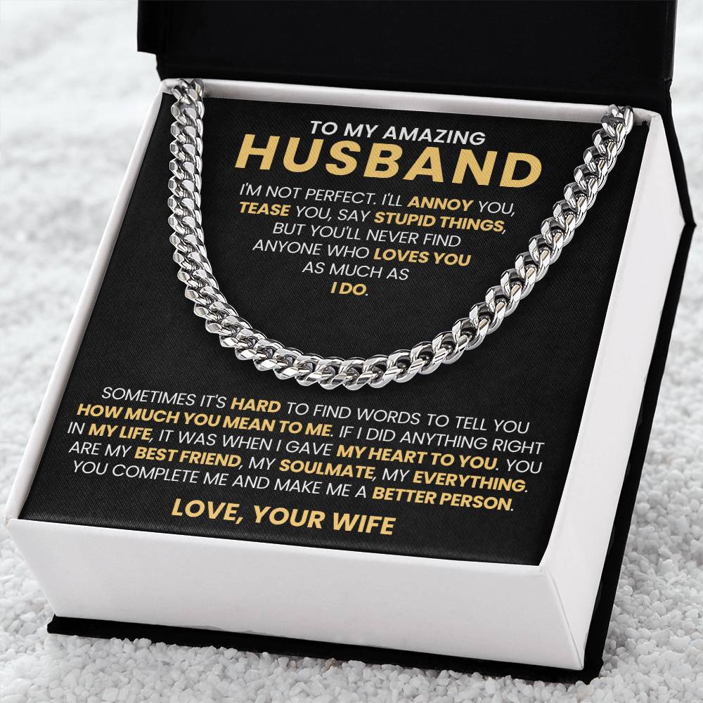 To My Husband – You're My Everything -  Anniversary Gift Jewelry