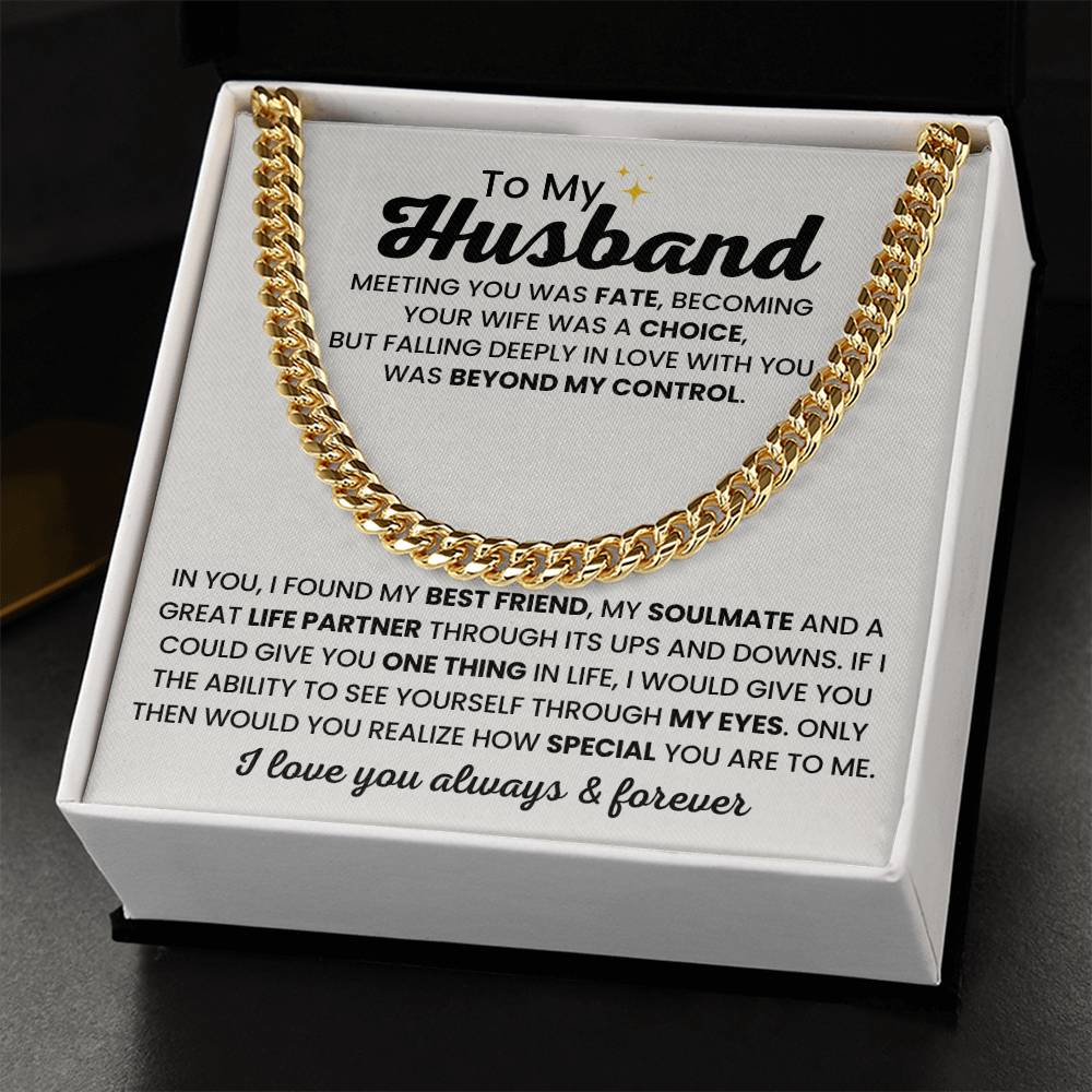To My Husband Necklace - Falling Deeply In Love With You - Anniversary Gift for Him