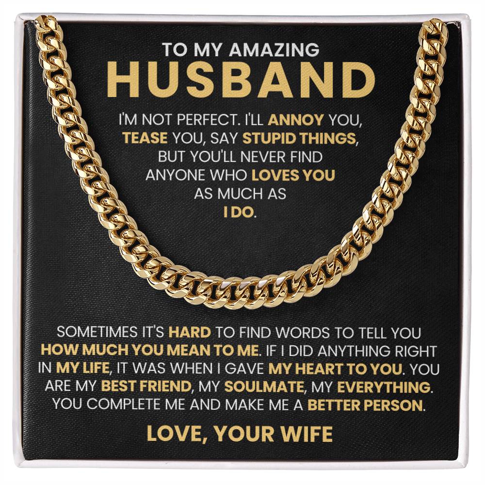To My Husband – You're My Everything -  Anniversary Gift Jewelry