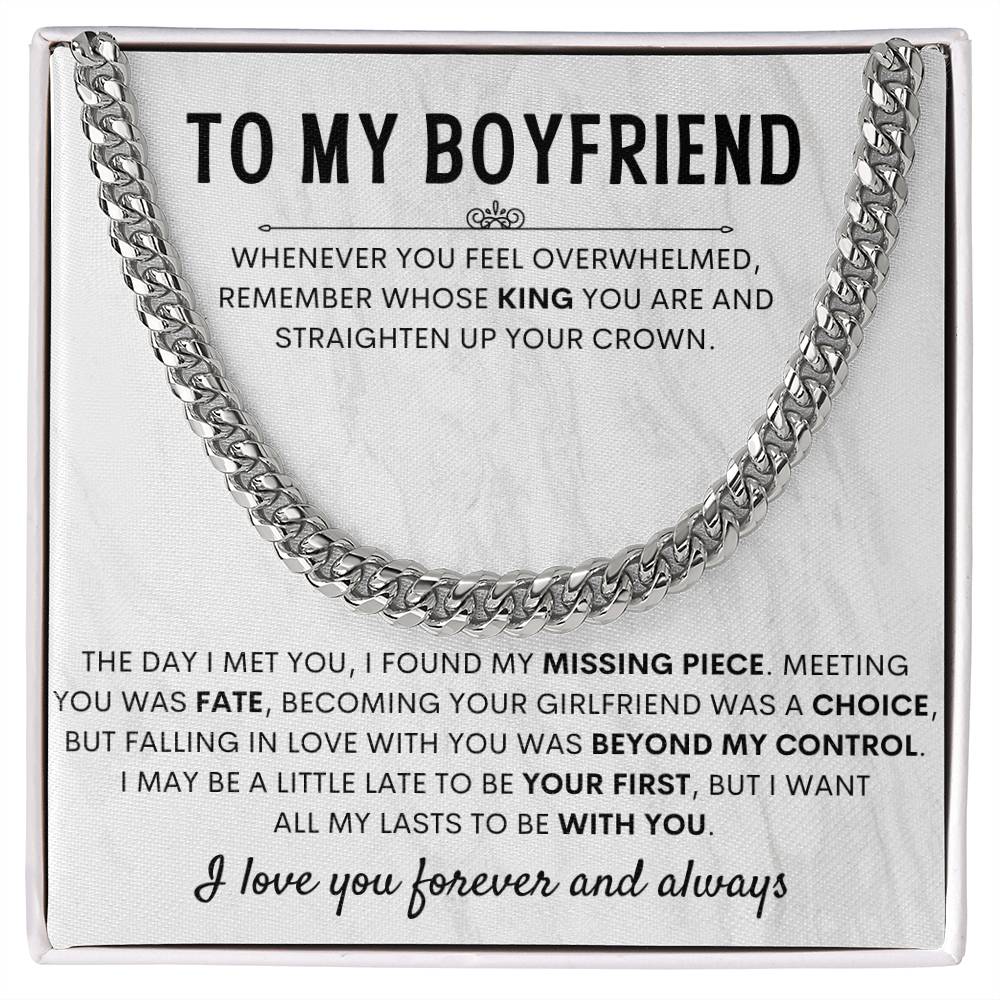 To My Boyfriend - My King - Necklace Gift for Anniversary