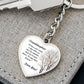 Keep me in your heart- Graphic Heart Keychain