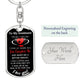 My missing piece-Graphic dog tag with swivel keychain