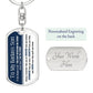 Badass Son-If fate whispers to you-Graphic Dog Tag Swivel Keychain