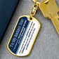 Badass Son-If fate whispers to you-Graphic Dog Tag Swivel Keychain
