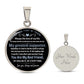 You were first my friend-Graphic Circle Pendent