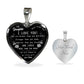 Loved More Than You Know- Graphic Heart Pendent
