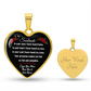 I love you more -Graphic Heart Pendent