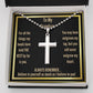 My Grandson-Believe in Yourself-Personalized Cross Necklace