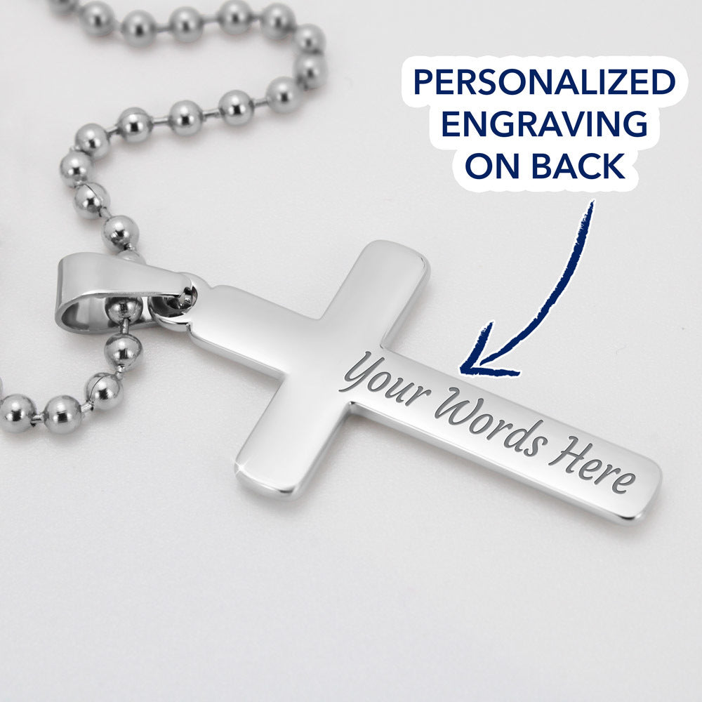Believe in Yourself-Personalized Cross Necklace