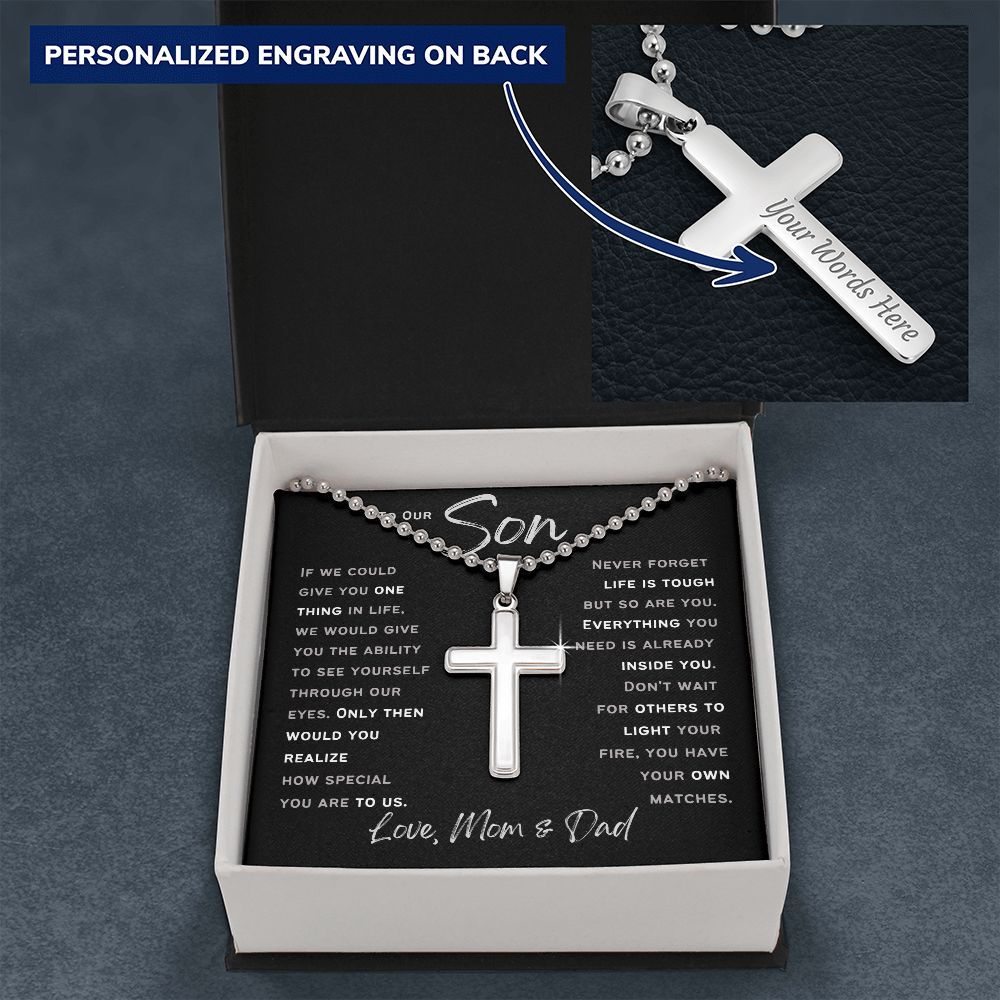 See yourself through our eyes- Artisan Cross Necklace