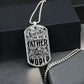 You are the World- Graphic Military Dog Tag with Ball Chain