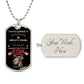 I HAVE EARNED IT- Graphic Military Dog Tag w/Ball Chain