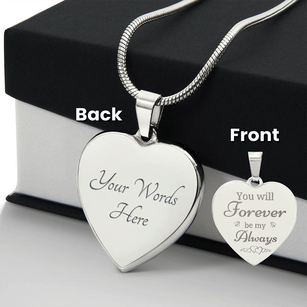 Forever Be- Engraved Heart Necklace