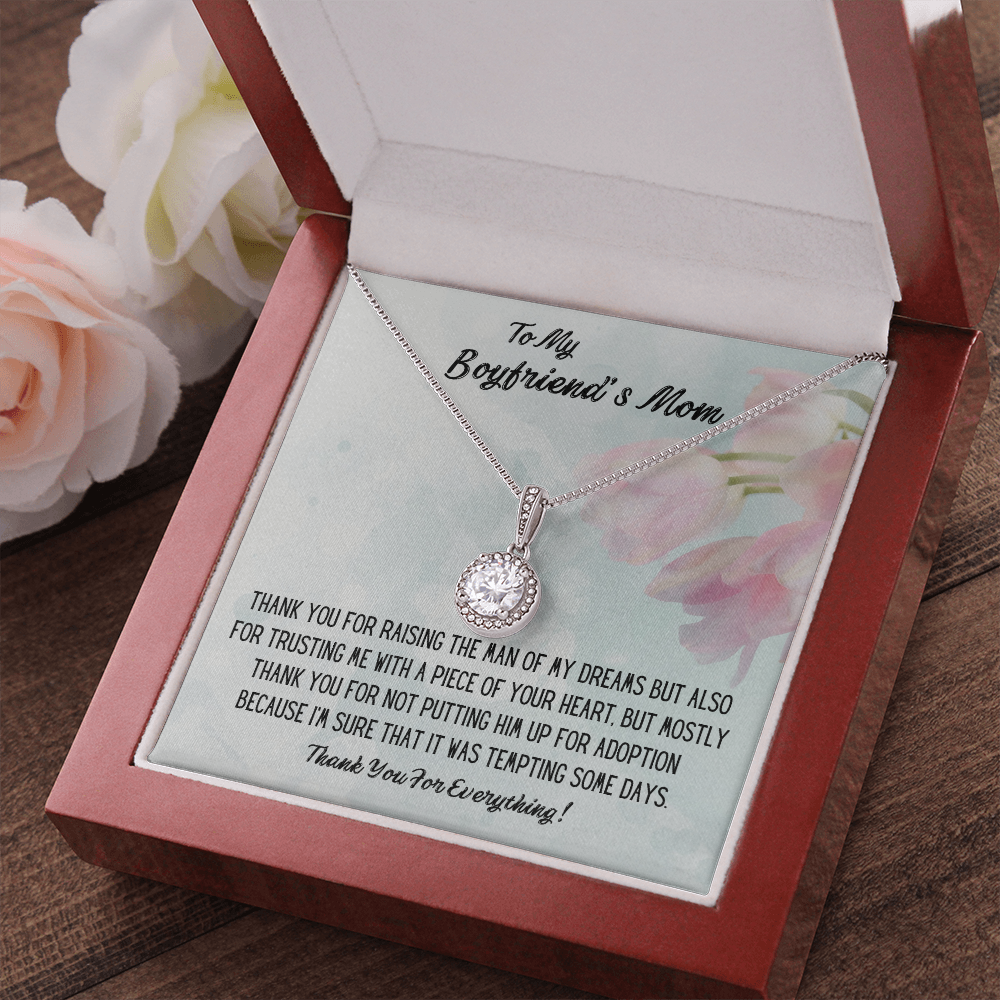 To My Boyfriend's Mom-Thank You for Everything-Eternal Love Necklace
