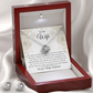 Wife- Very Lucky Man-Love Knot Earrings and Necklace Set