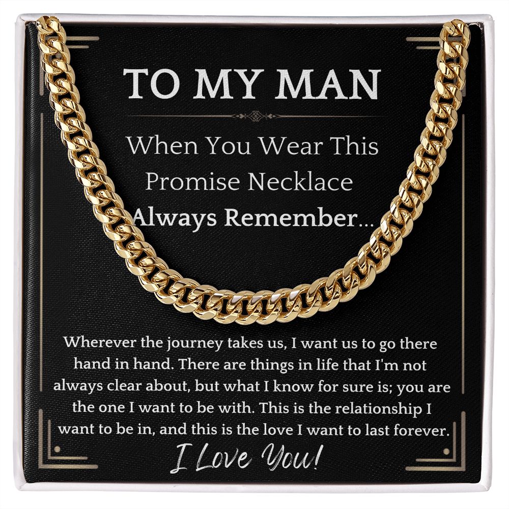 Always Remember- Mens Cuban Link Chain Necklace