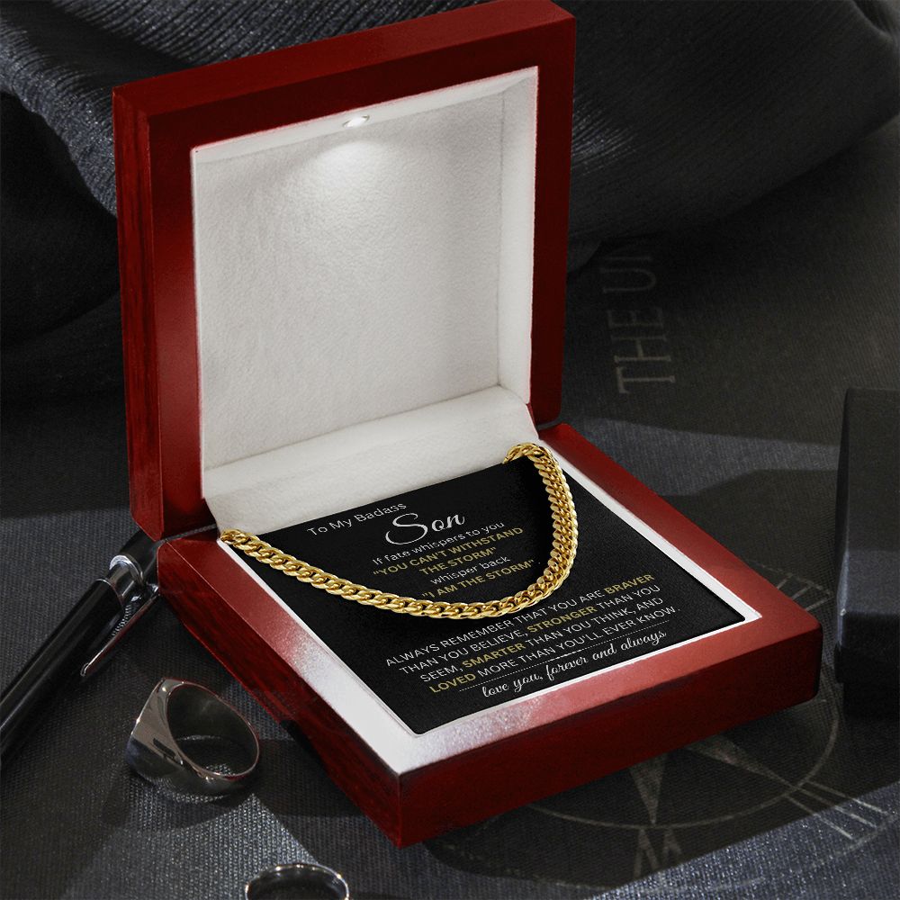 If Fate whispers to you- Mens chain link necklace