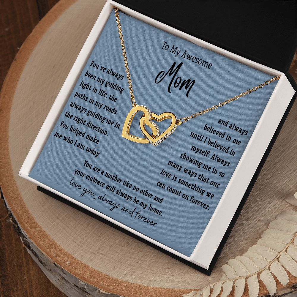 Mother Like No Other-Interlocking Hearts Necklace