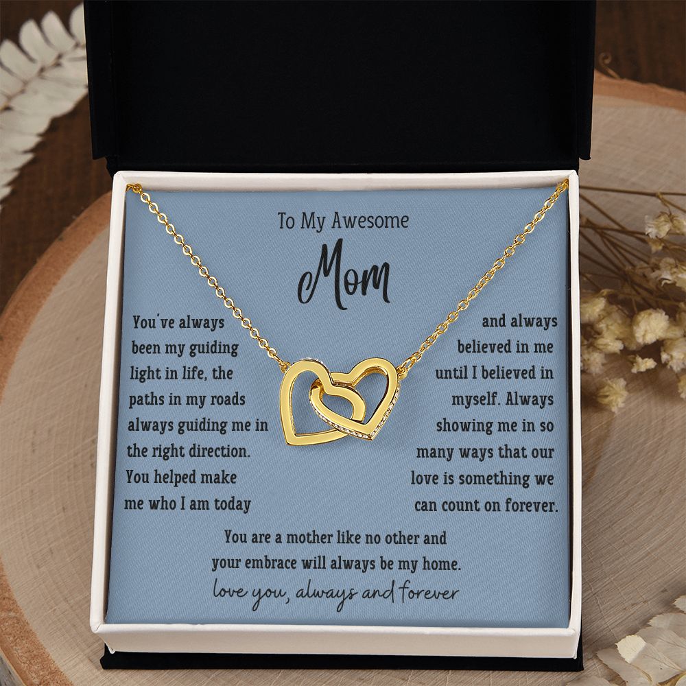 Mother Like No Other-Interlocking Hearts Necklace