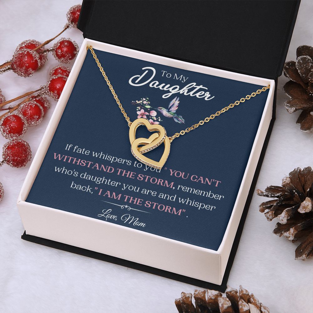 If Fate whispers to you-Interlocking Hearts Necklace