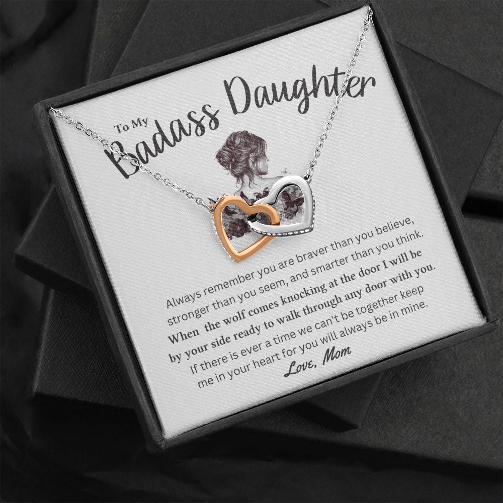 Badass Daughter-Braver Than You Believe-Interlocking Hearts