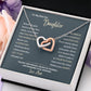 Badass Daughter-Remember to be Awesome-Interlocking Hearts Necklace