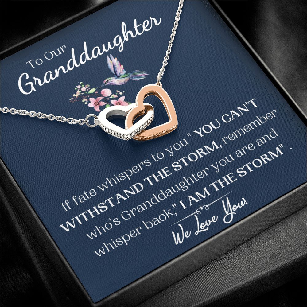 If fate whispers to you- Interlocking hearts necklace