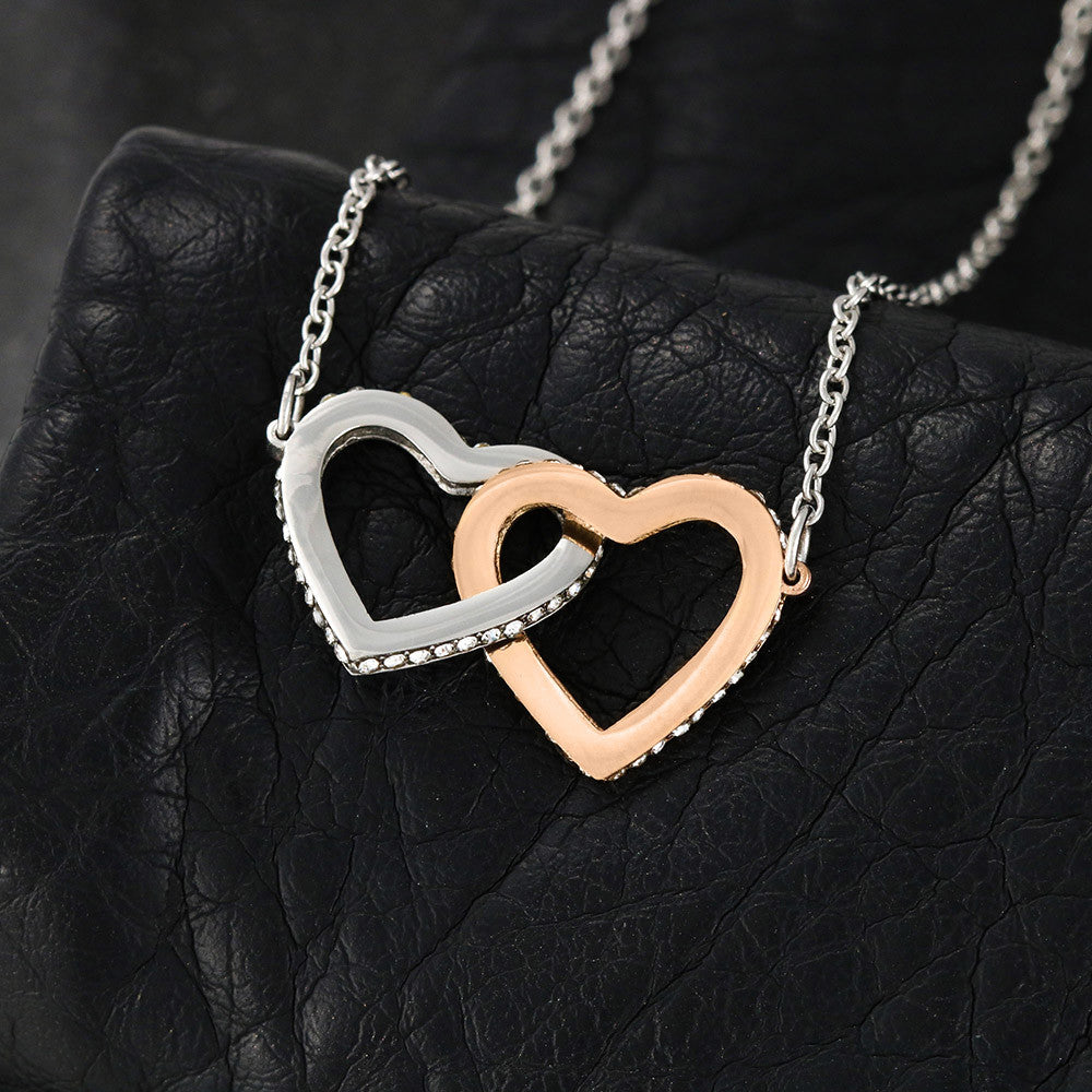If fate whispers to you- Interlocking hearts necklace