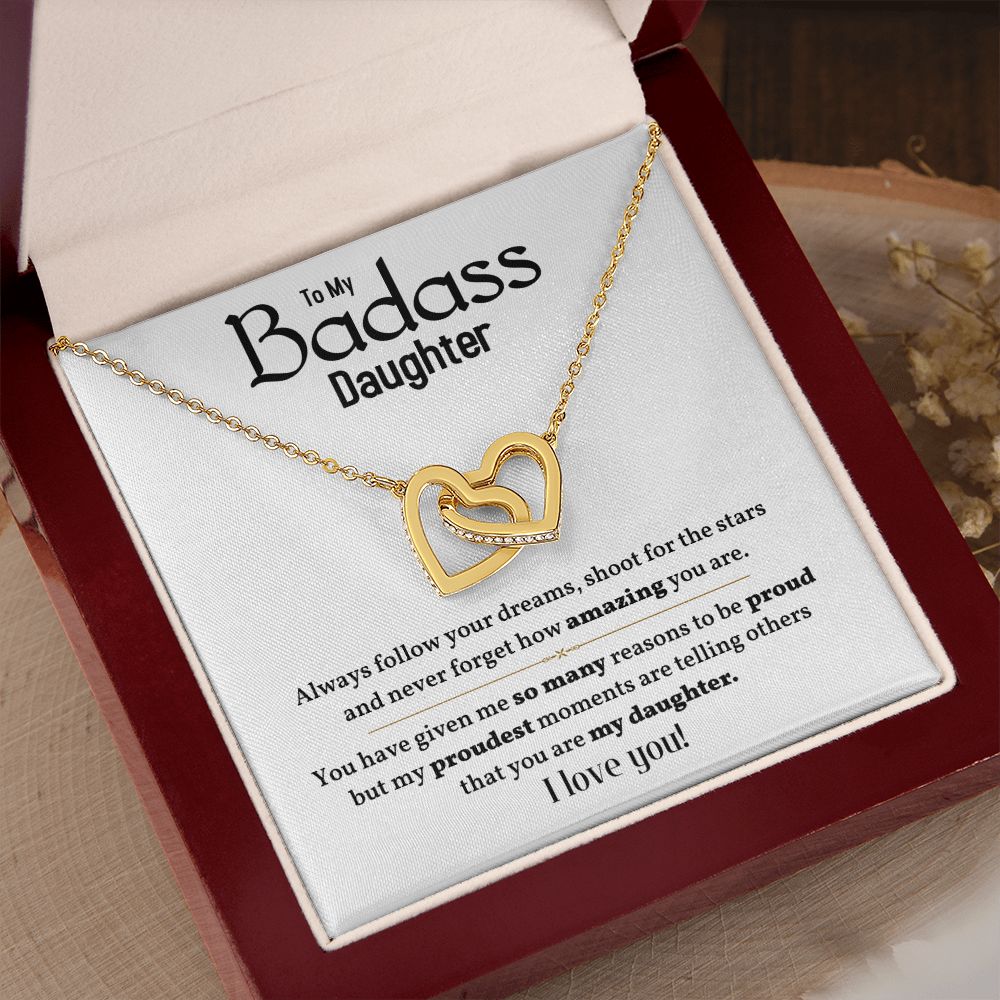 Chase your dreams-Interlocking Hearts Necklace