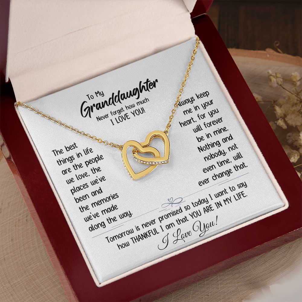 Always keep me in your heart- Interlocking Hearts Necklace