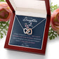 To My Daughter-If Fate whispers to you-Interlocking Hearts Necklace