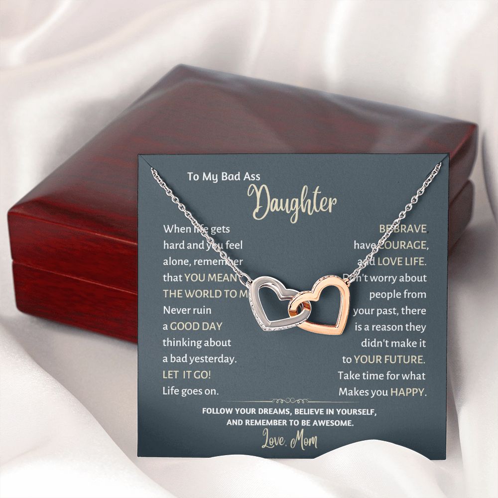 Remember to be Awesome-Interlocking Hearts Necklace