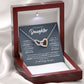 To My Beautiful Daughter-I Closed My Eyes-Interlocking Hearts Necklace