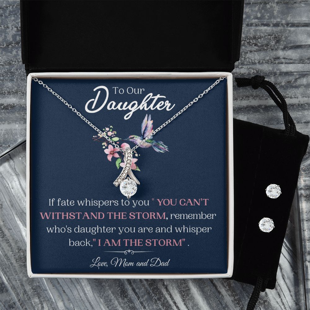 If fate whispers to you-Alluring Beauty Necklace w/Earrings