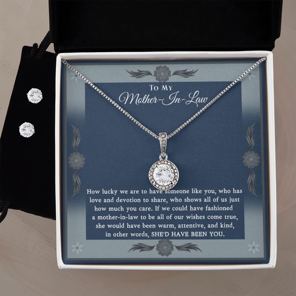 How Lucky We are- Eternal Love Necklace w/Earrings