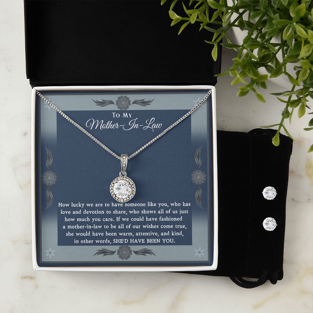 How Lucky We are- Eternal Love Necklace w/Earrings