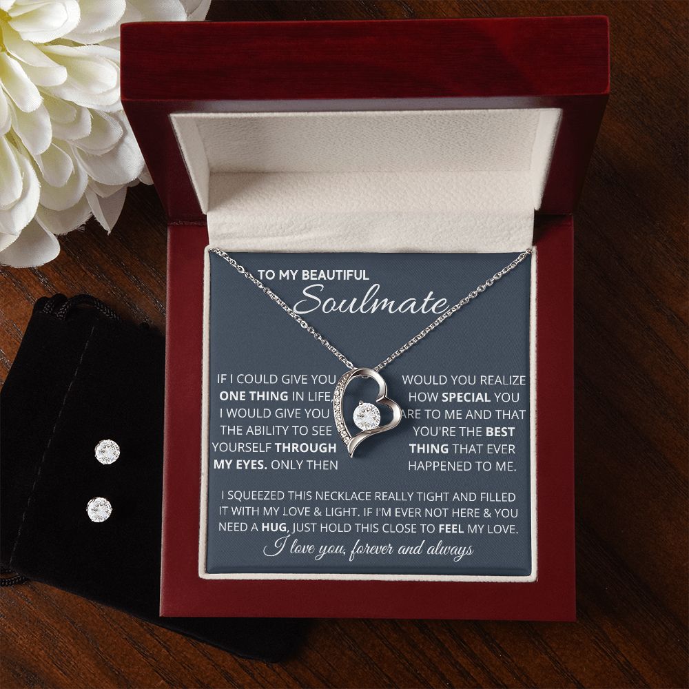 Soulmate-Forever Love Necklace and Earring Set